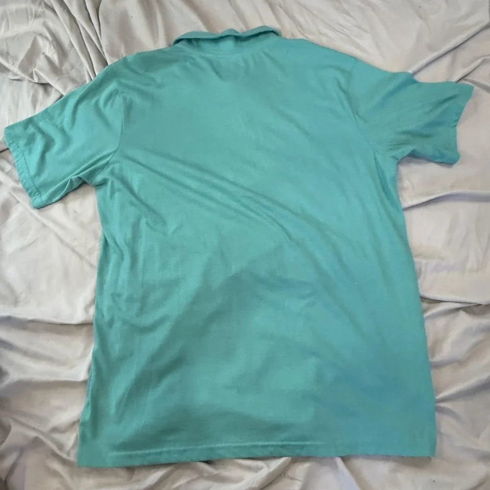Hurley Polo Shirt Mens L Green Short Sleeve Collared‎ Cotton Jersey Pockets